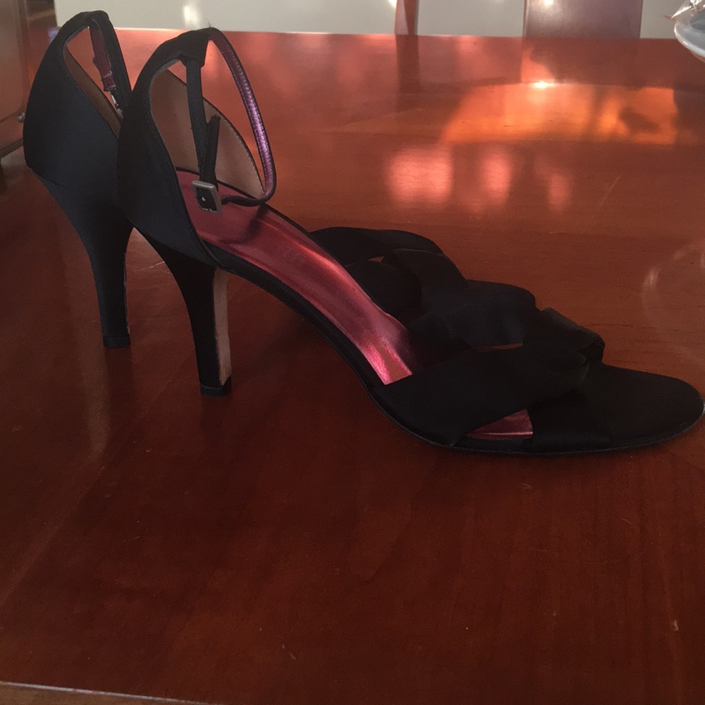 Amalfi Black Satin Shoes